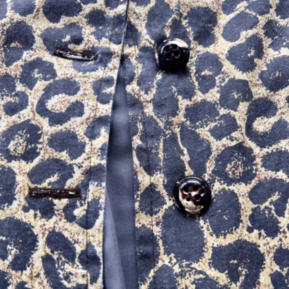 Womens Custom Made Leopard Print Button Front Lon… - image 3